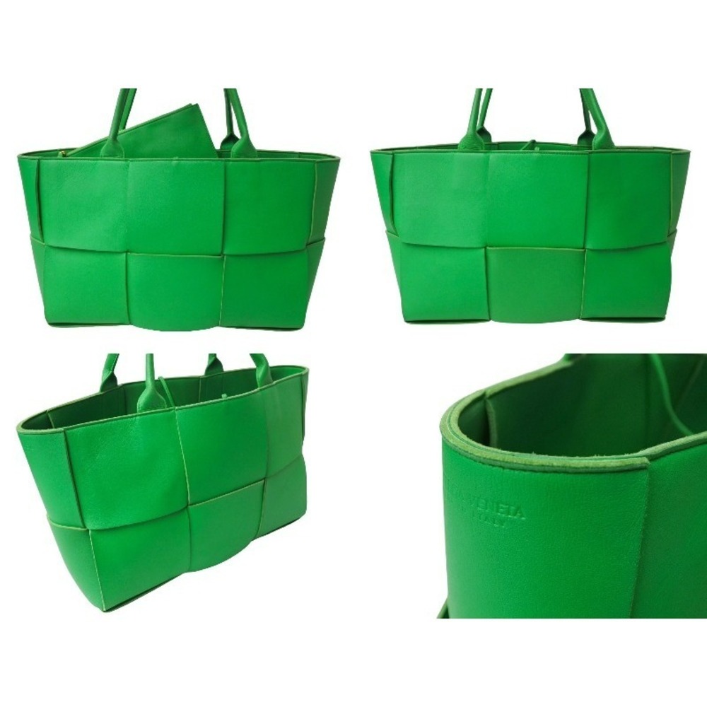 Bottega Veneta Arco Leather Green Tote Bag